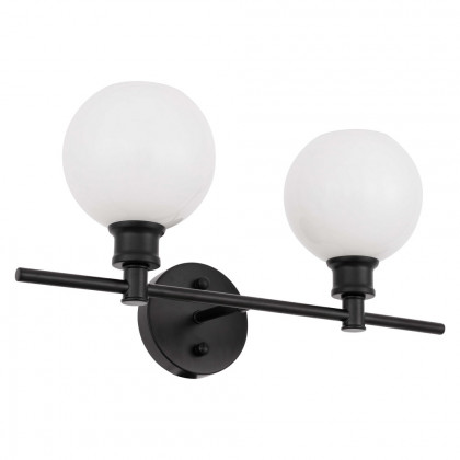 Elegant Wall Sconce - Black/Matte Glass (LD2315BK)