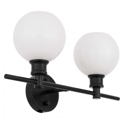 Elegant Wall Sconce - Black/Matte Glass (LD2315BK)