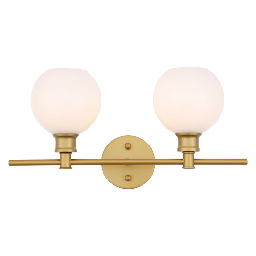 Elegant Wall Sconce - Brass/Matte Glass (LD2315BR)