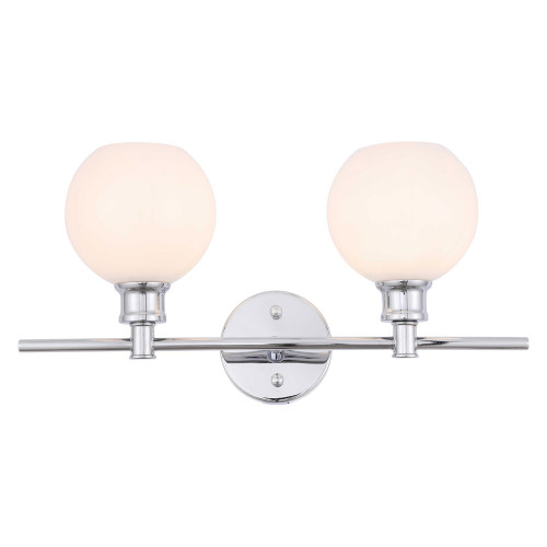 Elegant Wall Sconce - Chrome/Matte Glass (LD2315C)