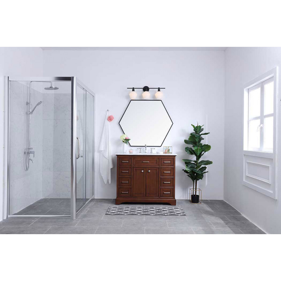 Elegant Wall Sconce - Black/Matte Glass (LD2317BK)