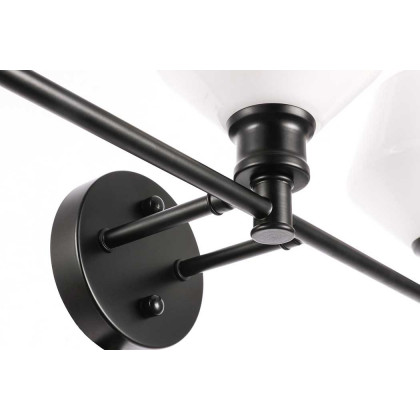 Elegant Wall Sconce - Black/Matte Glass (LD2317BK)