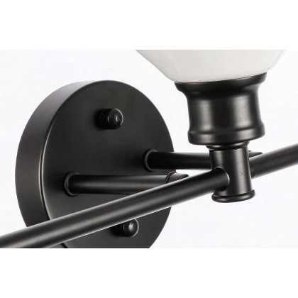 Elegant Wall Sconce - Black/Matte Glass (LD2317BK)