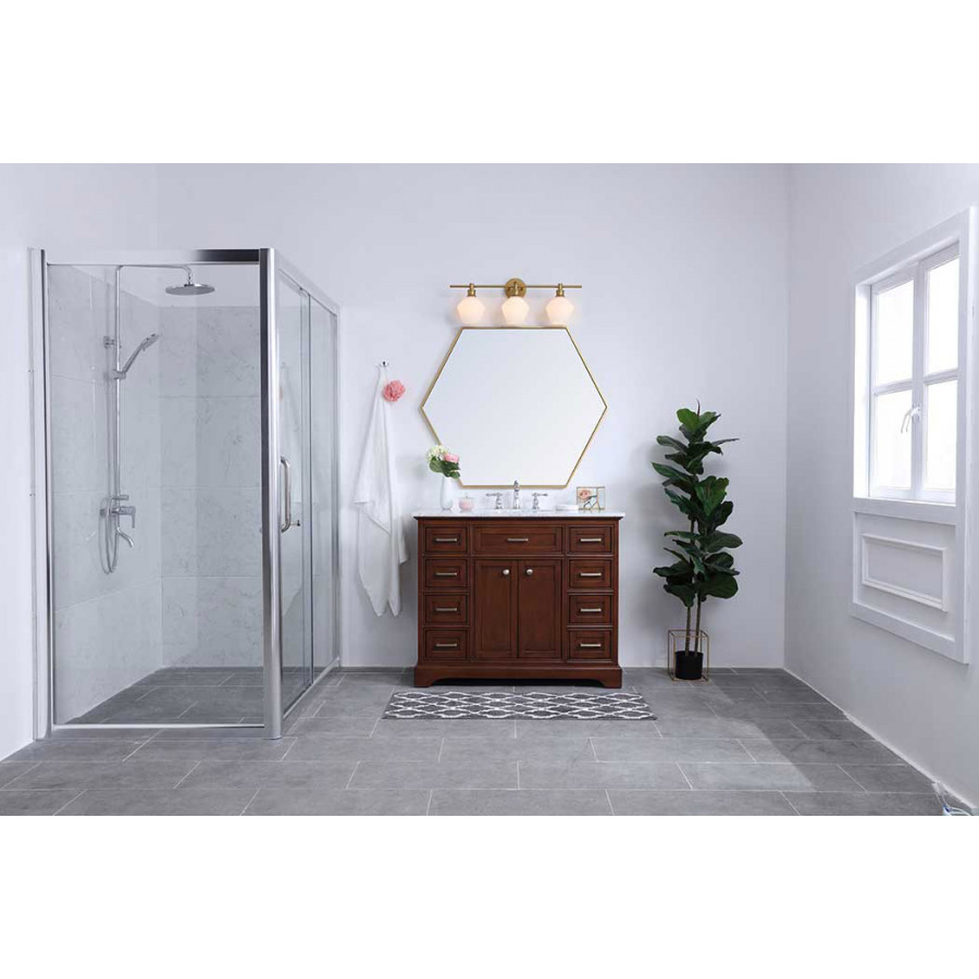 Elegant Wall Sconce - Brass/Matte Glass (LD2317BR)