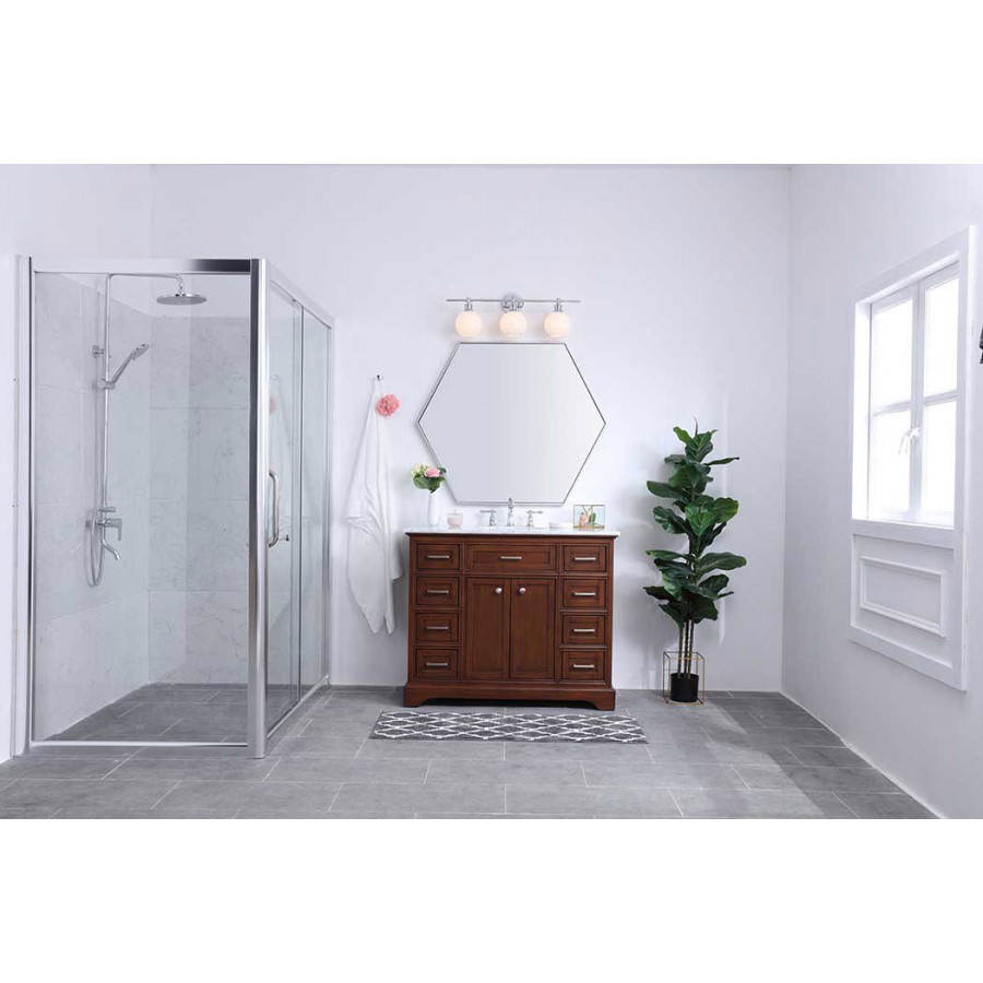 Elegant Wall Sconce - Chrome/Matte Glass (LD2319C)