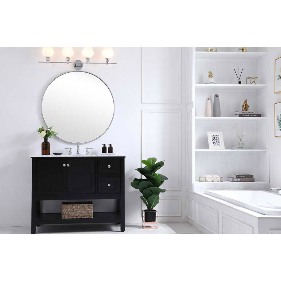 Elegant Wall Sconce - Chrome/Matte Glass (LD2321C)