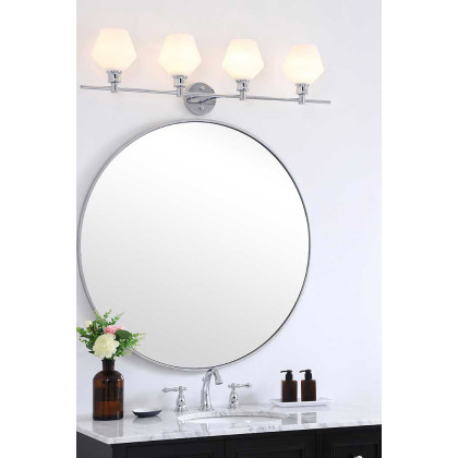 Elegant Wall Sconce - Chrome/Matte Glass (LD2321C)