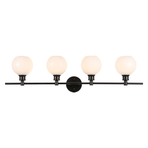 Elegant Wall Sconce - Black/Matte Glass (LD2323BK)
