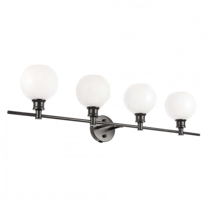 Elegant Wall Sconce - Black/Matte Glass (LD2323BK)