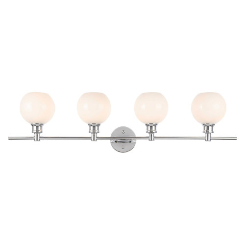 Elegant Wall Sconce - Chrome/Matte Glass (LD2323C)