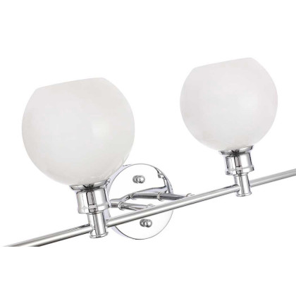 Elegant Wall Sconce - Chrome/Matte Glass (LD2323C)