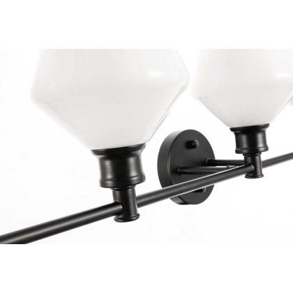Elegant Wall Sconce - Black/Matte Glass (LD2325BK)