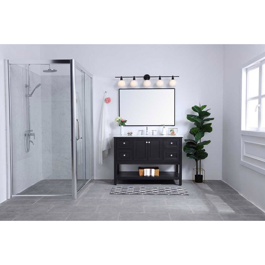 Elegant Wall Sconce - Black/Matte Glass (LD2327BK)