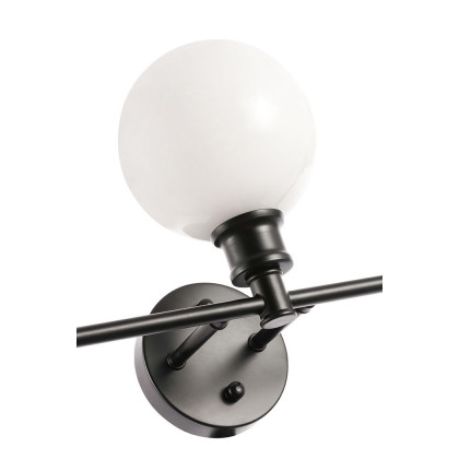 Elegant Wall Sconce - Black/Matte Glass (LD2327BK)
