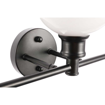 Elegant Wall Sconce - Black/Matte Glass (LD2327BK)