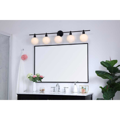 Elegant Wall Sconce - Black/Matte Glass (LD2327BK)