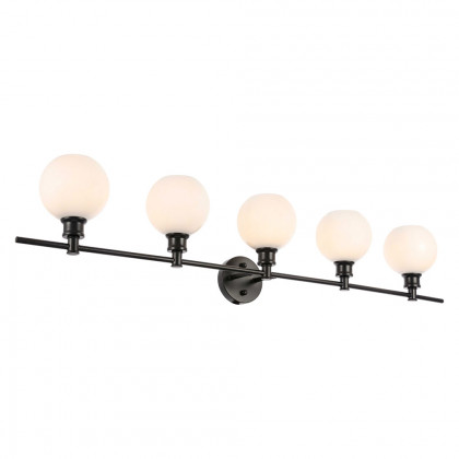 Elegant Wall Sconce - Black/Matte Glass (LD2327BK)