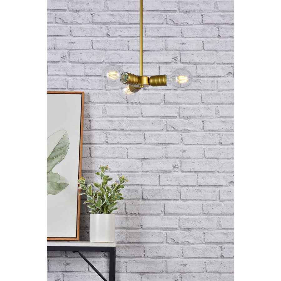 Elegant Reyes 3 Lights Pendant - Brass (LD2337BR)