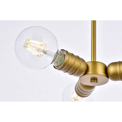 Elegant Reyes 3 Lights Pendant - Brass (LD2337BR)
