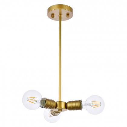 Elegant Reyes 3 Lights Pendant - Brass (LD2337BR)
