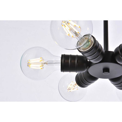Elegant Reyes 6 Lights Pendant - Black (LD2338BK)