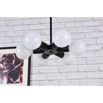 Elegant Reyes 6 Lights Pendant - Black (LD2338BK)