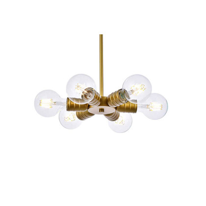 Elegant Reyes 6 Lights Pendant - Brass (LD2338BR)