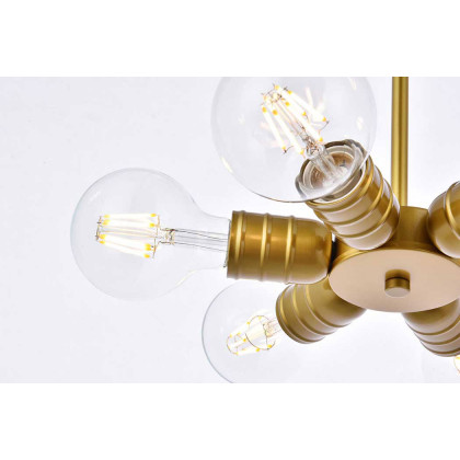 Elegant Reyes 6 Lights Pendant - Brass (LD2338BR)