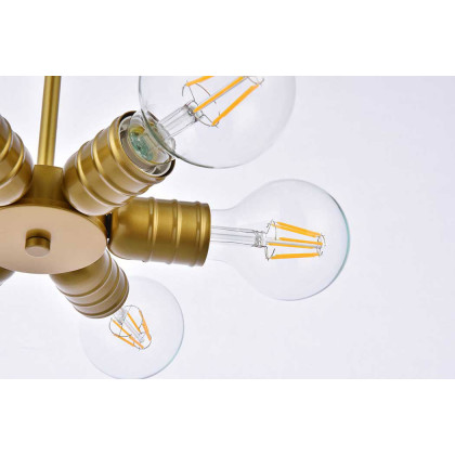 Elegant Reyes 6 Lights Pendant - Brass (LD2338BR)