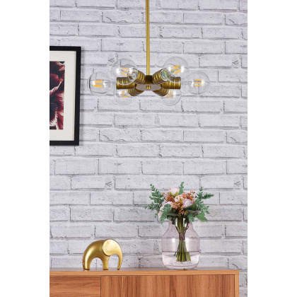 Elegant Reyes 6 Lights Pendant - Brass (LD2338BR)