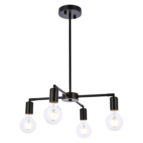 Elegant Cairo 4 Lights Pendant - Black (LD2339BK)