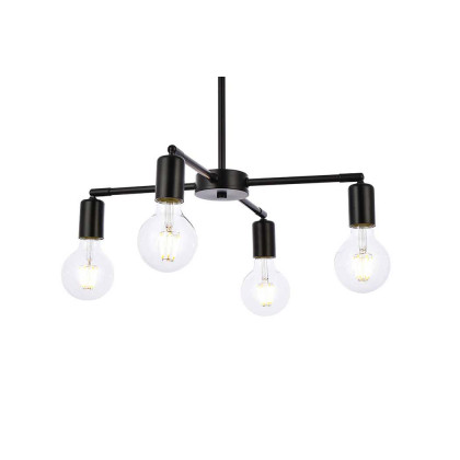 Elegant Cairo 4 Lights Pendant - Black (LD2339BK)