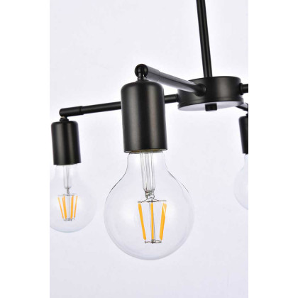 Elegant Cairo 4 Lights Pendant - Black (LD2339BK)