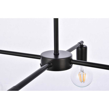 Elegant Cairo 4 Lights Pendant - Black (LD2339BK)