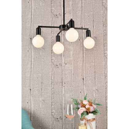 Elegant Cairo 4 Lights Pendant - Black (LD2339BK)