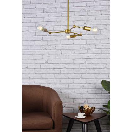 Elegant Furlong 3 Lights Pendant - Brass (LD2340BR)