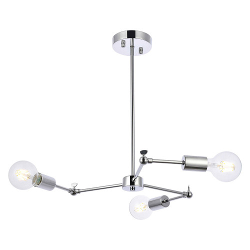 Elegant Furlong 3 Lights Pendant - Chrome (LD2340C)