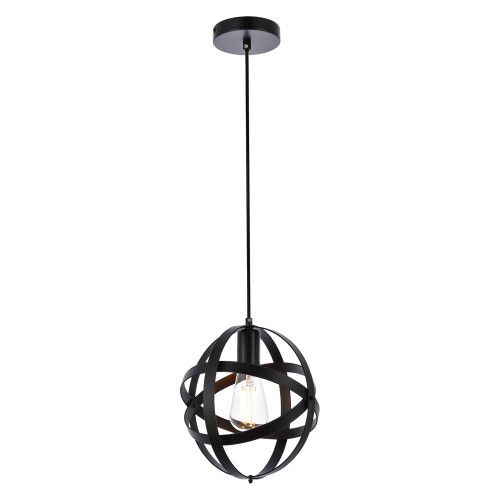 Elegant Celeste 1 Light Pendant - Black (LD2341BK)