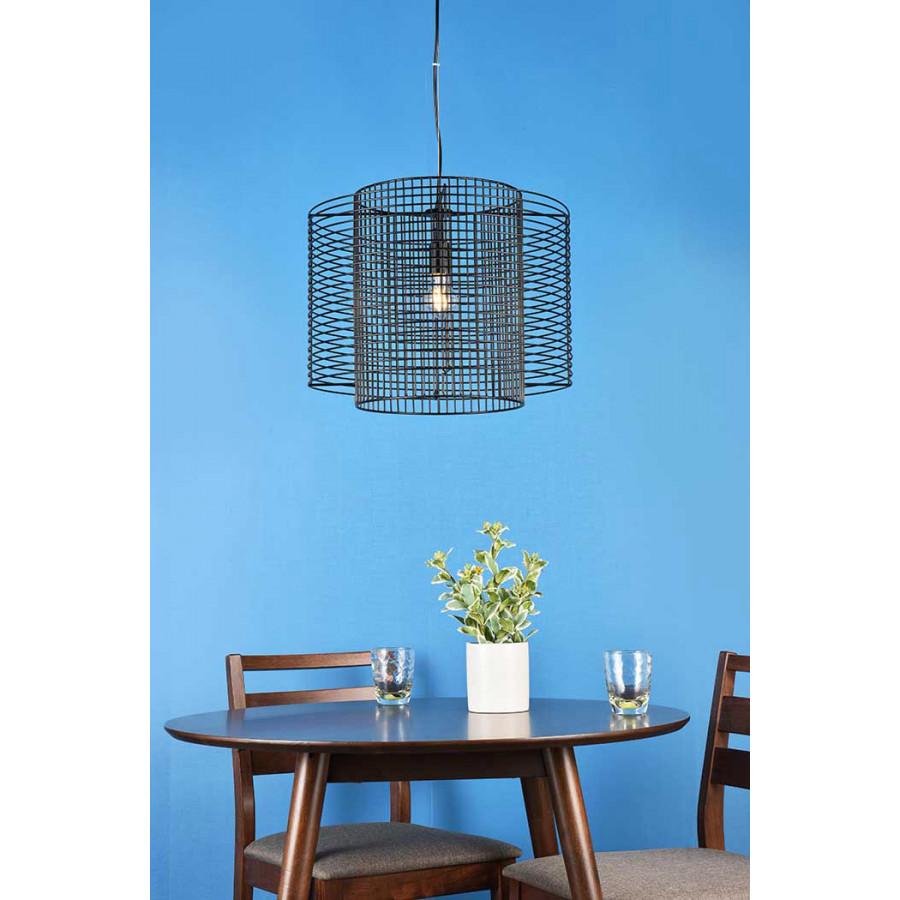 Elegant Deleon 1 Light Pendant - Black (LD2344BK)