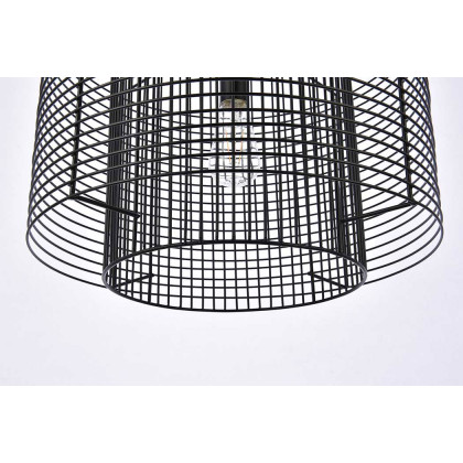 Elegant Deleon 1 Light Pendant - Black (LD2344BK)