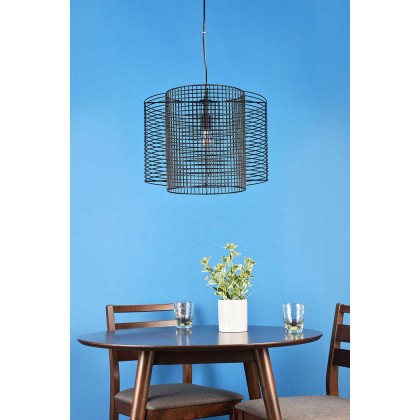 Elegant Deleon 1 Light Pendant - Black (LD2344BK)