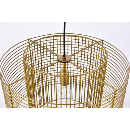Elegant Deleon 1 Light Pendant - Brass (LD2344BR)