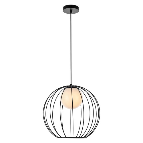 Elegant Wetzel 1 Light Pendant - Black (LD2345BK)