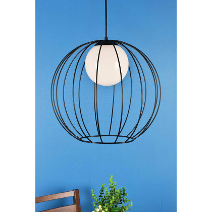 Elegant Wetzel 1 Light Pendant - Black (LD2345BK)