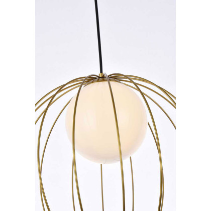 Elegant Wetzel 1 Light Pendant - Brass (LD2345BR)