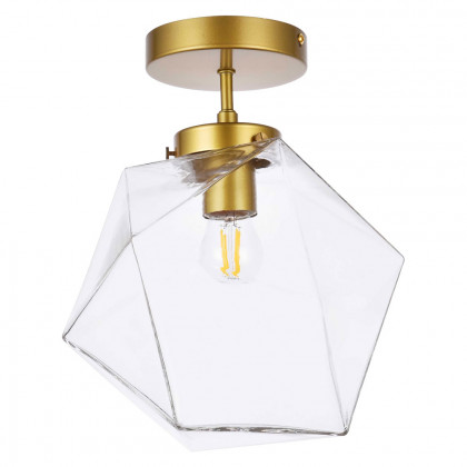 Elegant Lawrence 1 Light Flush Mount - Brass (LD2346BR)