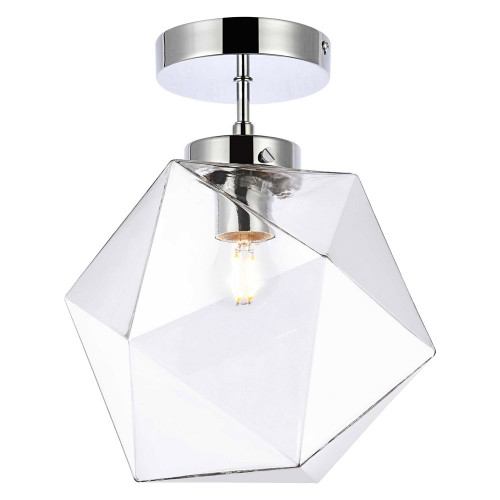 Elegant Lawrence 1 Light Flush Mount - Chrome (LD2346C)