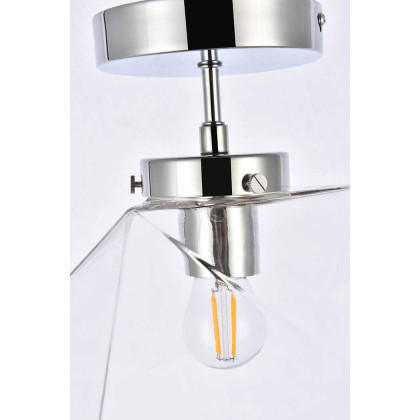 Elegant Lawrence 1 Light Flush Mount - Chrome (LD2346C)