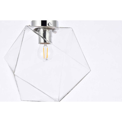 Elegant Lawrence 1 Light Flush Mount - Chrome (LD2346C)