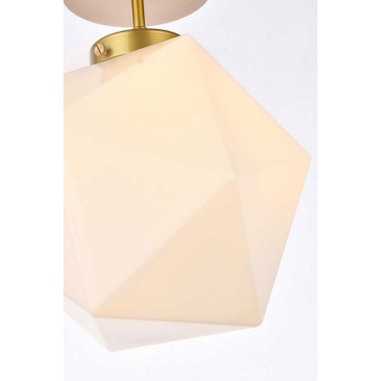 Elegant Lawrence 1 Light Flush Mount - Brass (LD2347BR)